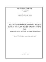 Một số giải pháp nhằm nâng cao hiệu lực quản lý Nhà nước của Sở Giáo dục và Đào tạo ( Nghiên cứu thực tế tại Sở Giáo dục và Đào tạo Hải Phòng