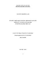Tổ chức triển khai chương trình đào tạo liên thông từ Cao đẳng lên Đại học ở trường Đại học Điện lực tt