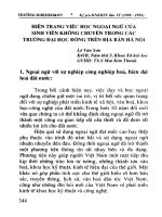 Hiện trạng việc học ngoại ngữ của sinh viên không chuyên trong các trường đại học đóng trên địa bàn Hà Nội