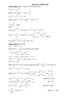 Chuyên đề phương trình mũ ôn thi tốt nghiệp THPT quốc gia 2015