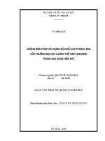 Những biện pháp xây dựng đội ngũ cán bộ các phòng, ban của trường Đại học Lương Thế Vinh Nam Định trong giai đoạn hiện nay