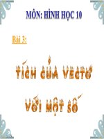 Bài giảng Hình học 10 chương 1 bài 3 Tích của vectơ với một số