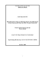 Biện pháp quản lý nâng cao chất lượng công tác chủ nhiệm lớp tại trường trung học phổ thông Mạc Đĩnh Chi quận Dương Kinh