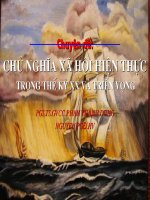 Bài giảng môn quan hệ quốc tế Chủ nghĩa xã hội hiện thực trong thế kỷ XX và hiện thực