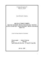 Quản lý phát triển đội ngũ giám đốc trung tâm giáo dục thường xuyên cấp huyện - tỉnh Vĩnh Phúc trong giai đoạn hiện nay