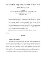 Tội hủy hoại rừng trong luật hình sự Việt Nam