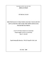Biện pháp quản lý hoạt động giáo dục ngoài giờ lên lớp tại trường Trung học phổ thông Hồng Bàng thành phố Hải Phòng