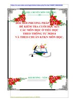 ĐỔI MỚI PHƯƠNG PHÁP DẠY HỌC ĐỀ KIỂM TRA CUỐI HỌC KÌ I  CÁC MÔN HỌC Ở TIỂU HỌC THEO THÔNG TƯ 302014  VÀ THEO CHUẨN KTKN MÔN HỌC.