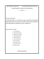 Vấn đề nhận thức và vận dụng các quy luật kinh tế thị trường trong học thuyết giá trị của Mác đối với công cuộc Đổi mới và phát triển kinh tế ở Việt Nam