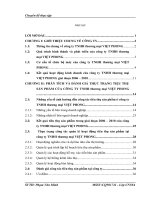 Phân tích và đánh giá thực trạng tiêu thụ sản phẩm của công ty TNHH thương mại Việt Phong