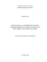 Biện pháp quản lý tài chính theo tinh thần Nghị định 43-2006-NĐ-CP ở trường Cán bộ quản lý nông nghiệp và phát triển nông thôn I