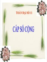 Bài giảng Đại số 11 chương 3 bài 3 Cấp số cộng