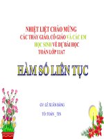 Bài giảng Giải tích 11 chương 4 bài 3 Hàm số liên tục