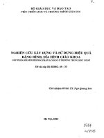 Nghiên cứu xây dựng và sử dụng hiệu quả băng hình, đĩa hình giáo khoa góp phần đổi mới phương pháp dạy học ở trường trung học cơ sở
