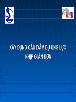 Bài giảng Xây dừng cầu dầm dự ứng lực nhịp đơn giản