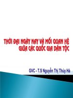Bài giảng môn quan hệ quốc tế Thời đại ngày nay và các mối quan hệ giữa các quốc gia dân tộc