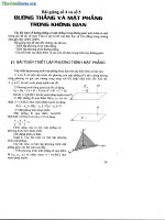 Bài giảng 4 và 5 Đường thẳng và mặt phẳng trong không gian luyện thi tốt nghiệp THPT quốc gia 2015