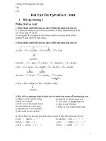 Ôn tập hóa lớp 9 học kì 1