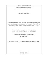 Tổ chức phối hợp nhà trường với gia đình và xã hội trong giáo dục đạo đức cho học sinh ở các trường trung học phổ thông huyện Đan Phượng, Hà Nội
