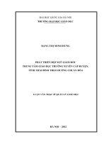 Phát triển đội ngũ Giám đốc Trung tâm Giáo dục Thường xuyên cấp huyện, tỉnh Thái Bình theo hướng chuẩn hóa