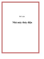 Bài luận nhà máy thủy điện