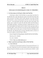 Báo cáo thực tập tại Sở Kế hoạch và Đầu tư Tỉnh Vĩnh Phúc