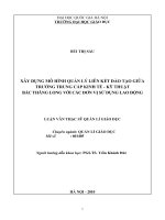 Xây dựng mô hình quản lý liên kết đào tạo giữa Trường Trung cấp Kinh tế - Kỹ thuật Bắc Thăng Long với các đơn vị sử dụng lao động