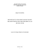 Biện pháp quản lý hoạt động giáo dục đạo đức học sinh ở trường Trung học phổ thông Tự Lập - Mê Linh - Hà Nội tt