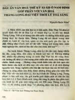 Dấu ấn văn hoá thế kỷ XI-XII ở Nam Định góp phần với văn hoá Thăng Long - Đại Việt Thời Lý toả sáng.PDF