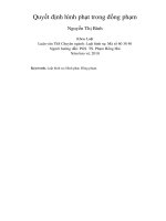 Quyết định hình phạt trong đồng phạm