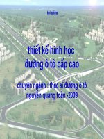 thiết kế hình học đường ô tô   đại học GTVT