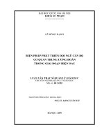 Biện pháp phát triển đội ngũ cán bộ cơ quan Trung ương Đoàn trong giai đoạn hiện nay
