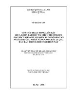 Tổ chức hoạt động liên kết giữa khoa Đại học Tại chức trường Đại học Bách Khoa Hà Nội với các cơ sở đào tạo ngoài trường nhằm nâng cao chất lượng đào tạo trong bối cảnh hiện nay