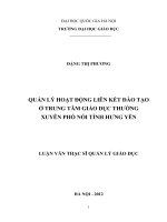 Quản lý hoạt động liên kết đào tạo ở Trung tâm Giáo dục thường xuyên Phố Nối tỉnh Hưng Yên tt
