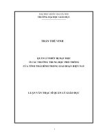 Quản lý thiết bị dạy học ở các trường Trung học phổ thông của Tỉnh Thái Bình trong giai đoạn hiện nay