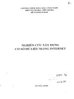Nghiên cứu xây dựng cơ sở dữ liệu mạng internet Phần I Xây dựng mạng Internet và nghiên cứu tích hợp cơ sở dữ liệu web trong mạng Internet