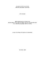 Biện pháp quản lý đào tạo hệ đại học vừa làm vừa học tại các cơ sở liên kết của trường Đại học Hùng Vương
