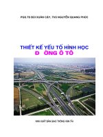 Bài giảng Thiết kế yếu tố hình học đường ôtô