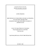 Biện pháp quản lý hoạt động giáo dục giá trị sống, kỹ năng sống cho học sinh ở trường Trung học phổ thông Nam Phù Nừ, tỉnh Hưng Yên tt