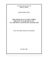 Biện pháp quản lý phát triển đội ngũ cán bộ quản lý của trường Cao đẳng Du lịch Hà Nội tt.PDF