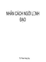 Bài giảng nhân cách người lãnh đạo