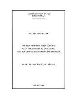 Các biện pháp hoàn thiện công tác giám sát, đánh giá Dự án Giáo dục tiểu học cho trẻ em có hoàn cảnh khó khăn