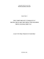 Phát triển độ ngũ cán bộ quản lý trường Trung học phổ thông tỉnh Thái Bình trong giai đoạn hiện nay