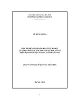 Một số biện pháp đảm bảo tỉ lệ đi học của học sinh các trường trung học cơ sở trên địa bàn huyện Si Ma Cai tỉnh Lào Cai