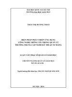 Biện pháp phát triển ứng dụng công nghệ thông tin trong quản lý trường trung cấp nghề kỹ thuật xi măng