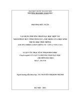 Vận dụng phương pháp dạy học hợp tác nhằm phát huy tính tích cực, chủ động của học sinh trung học phổ thông (chương Hidrocacbon không no - lớp 11 nâng cao