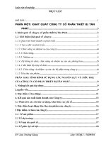 Luận văn tốt nghiệp: Biện pháp thúc đẩy tiêu thụ sản phẩm thiết bị ở công ty cổ phần thiết bị Tân Phát