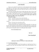 Tính toán và kiểm tra tình trạng kỹ thuật của mạng điện hạ áp 380V công ty tha Dương Huy