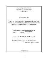 Thiết kế bài giảng phần  Dao động cơ  chương trình Vật lý 12 trung học phổ thông theo hướng phát huy tính tích cực của người học