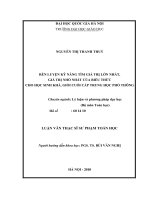 Rèn luyện kỹ năng tìm giá trị lớn nhất, giá trị nhỏ nhất của biểu thức cho học sinh khá, giỏi cuối cấp trung học phổ thông